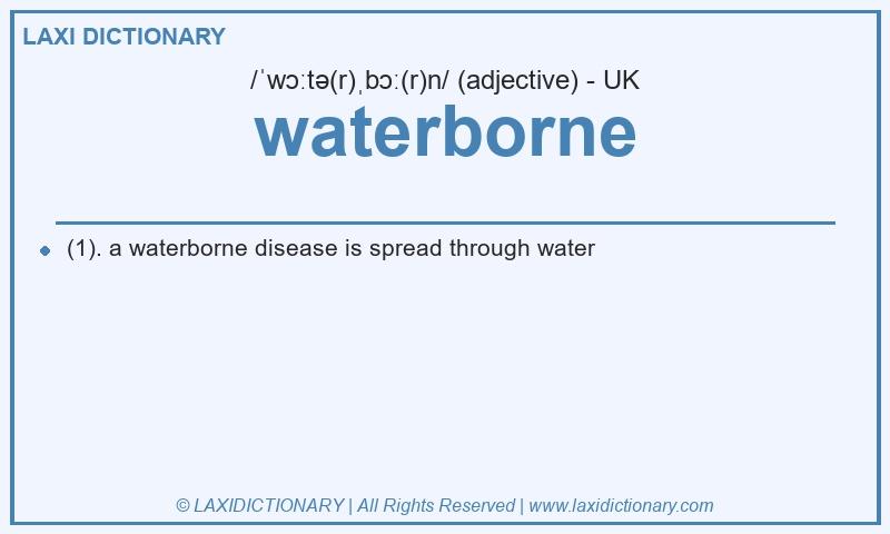 Definition waterborne in British English