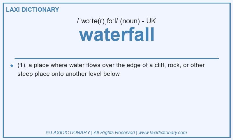Definition waterfall in British English