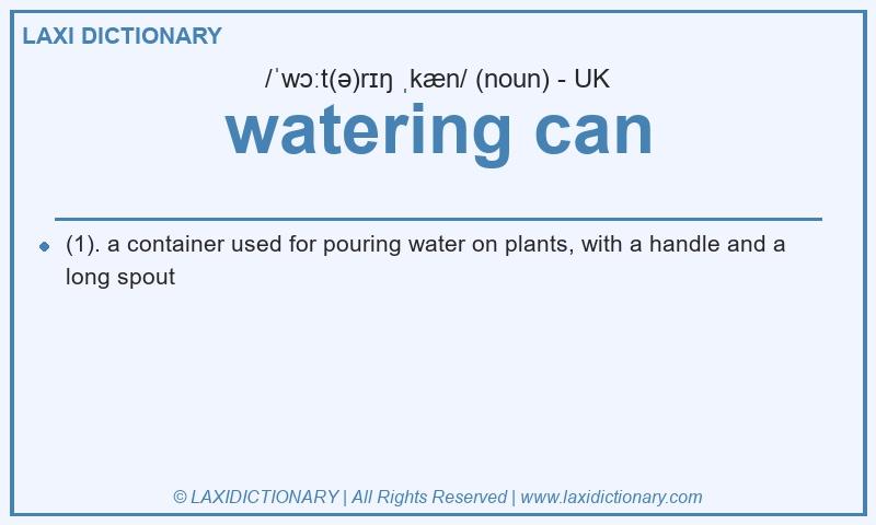 Definition watering can in British English
