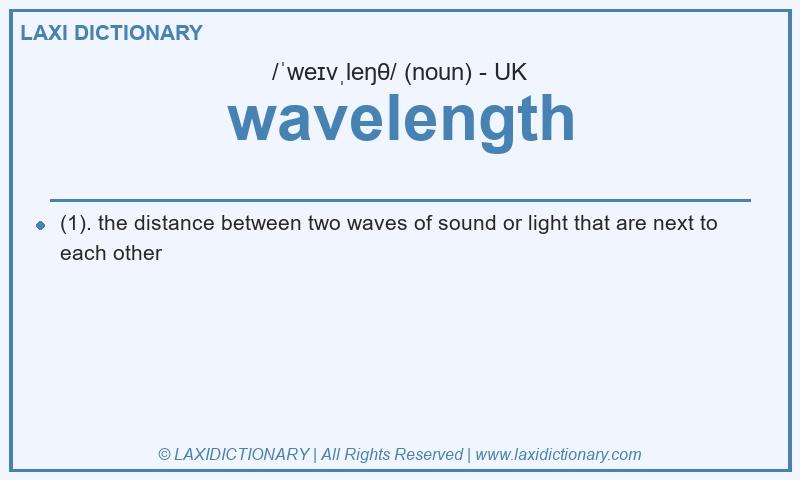 Definition wavelength in British English