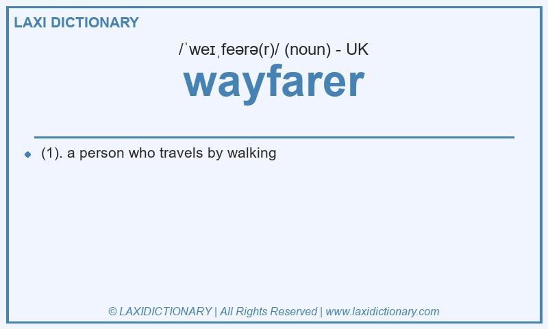 Definition wayfarer in British English