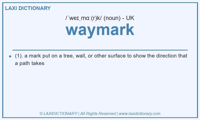 Definition waymark in British English