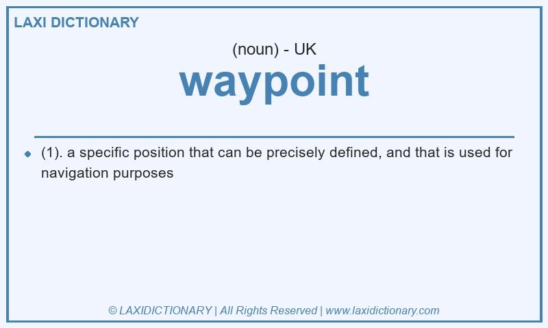Definition waypoint in British English