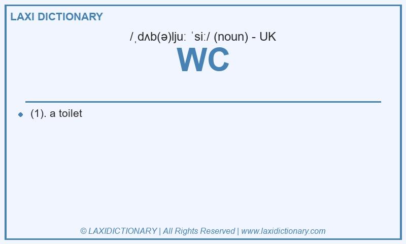 Definition WC in British English