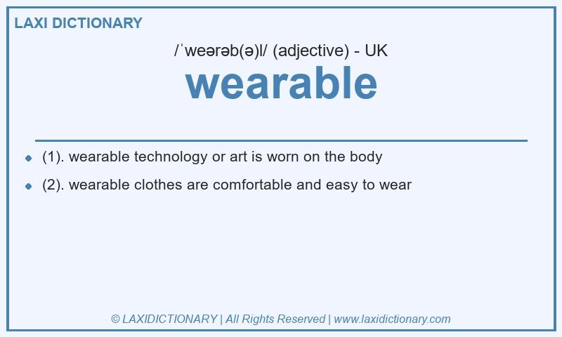 Definition wearable in British English