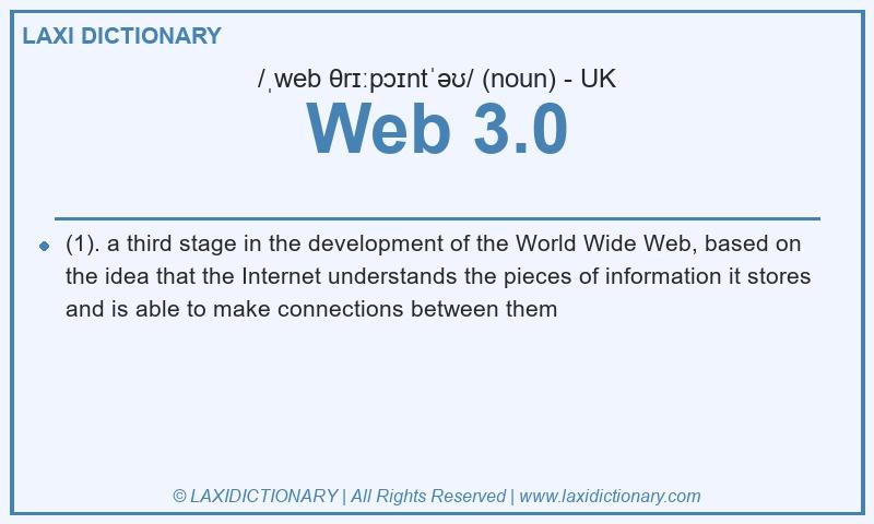 Definition Web 3.0 in British English