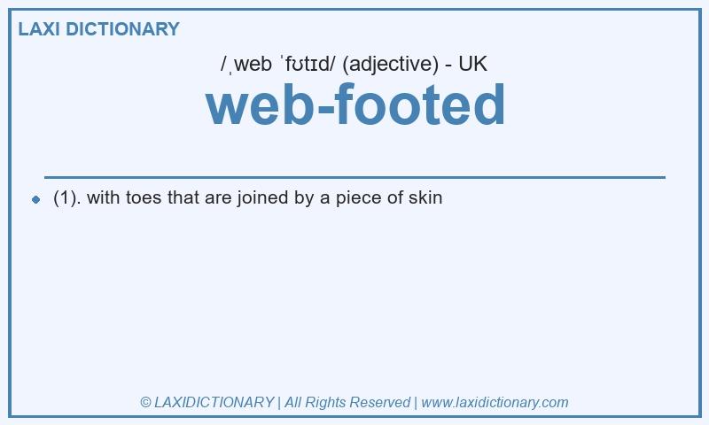 Definition web-footed in British English