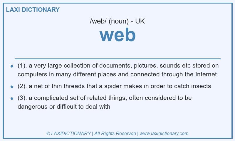 Definition web in British English