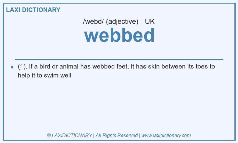 Definition webbed in British English