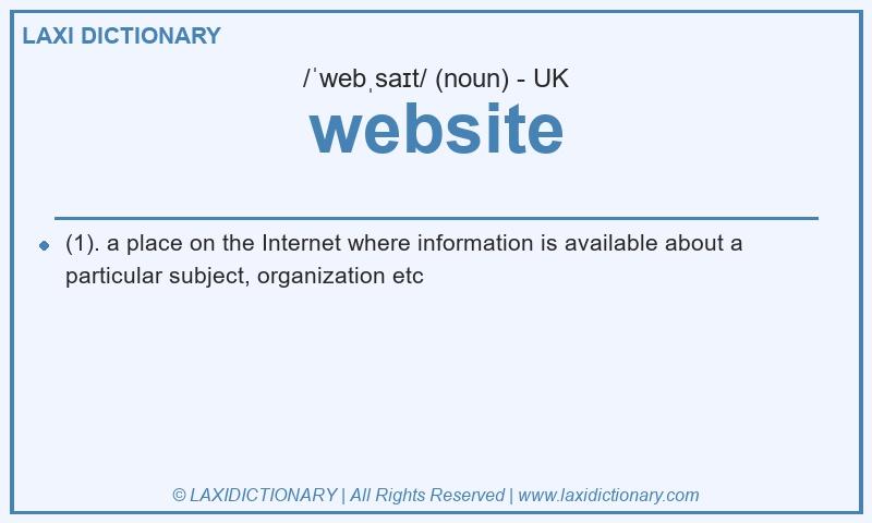 Definition website in British English