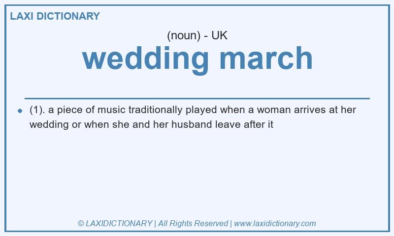 Definition wedding march in British English