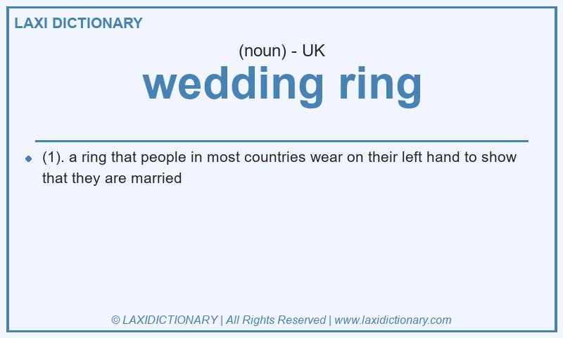 Definition wedding ring in British English