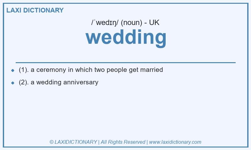 Definition wedding in British English