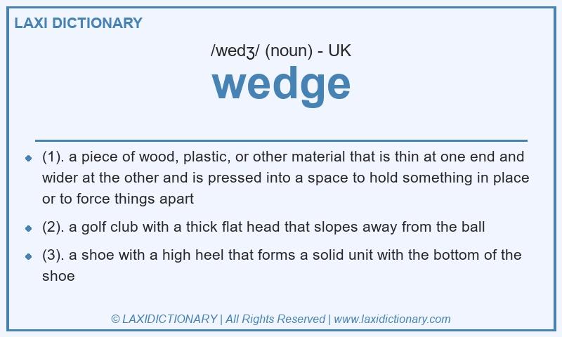 Definition wedge in British English