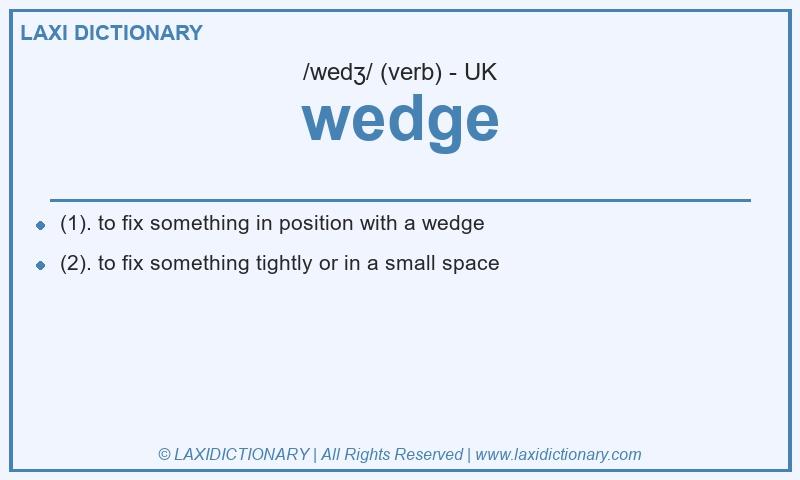 Definition wedge in British English