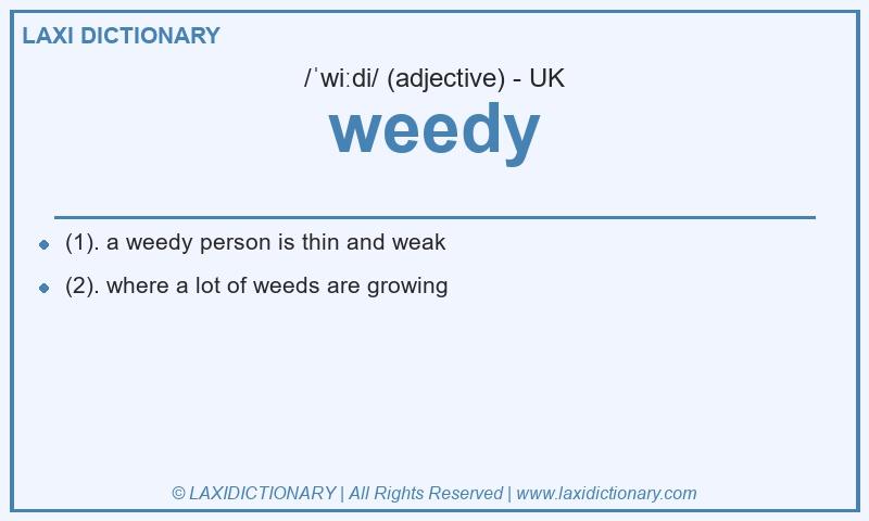 Definition weedy in British English