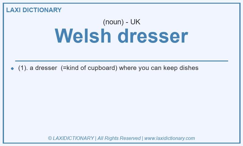Definition Welsh dresser in British English