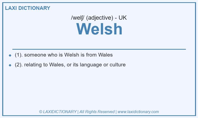 Definition Welsh in British English