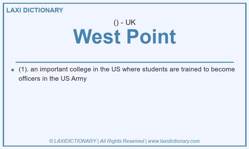 Definition West Point in British English