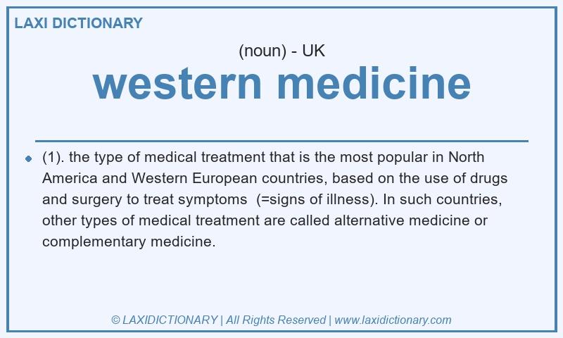 Definition western medicine in British English