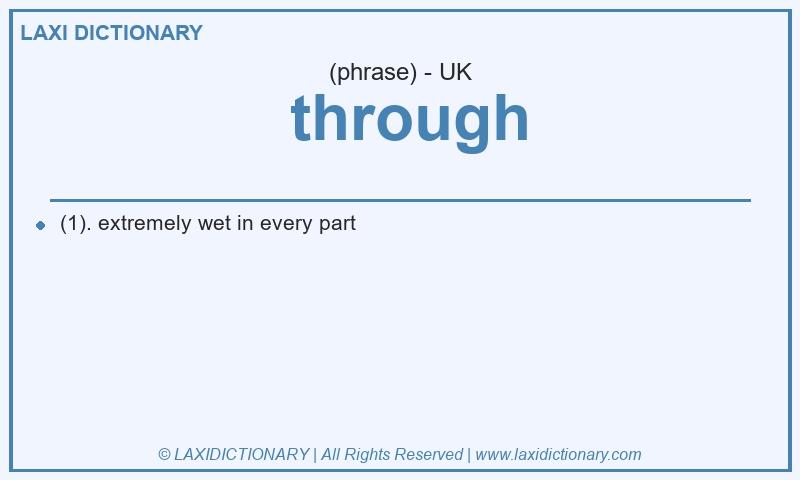 Definition  through in British English