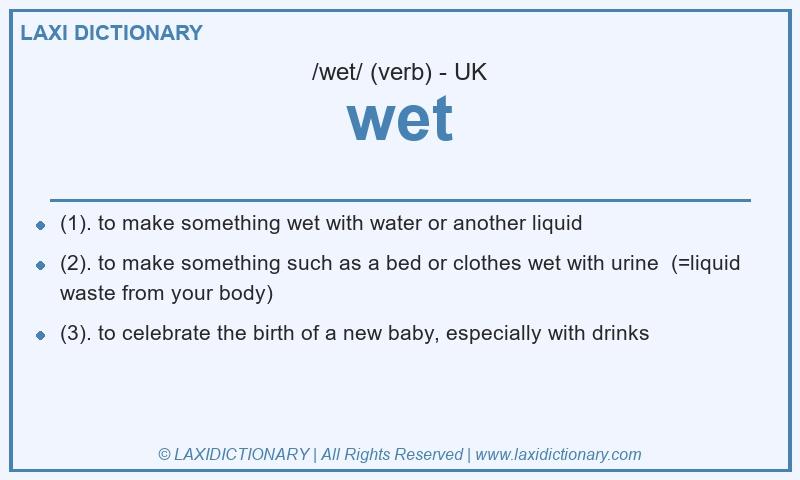 Definition wet in British English