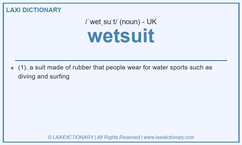 Definition wetsuit in British English