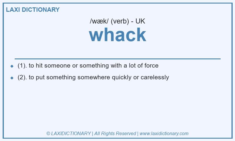 Definition whack in British English