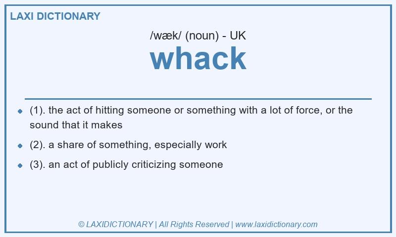 Definition whack in British English