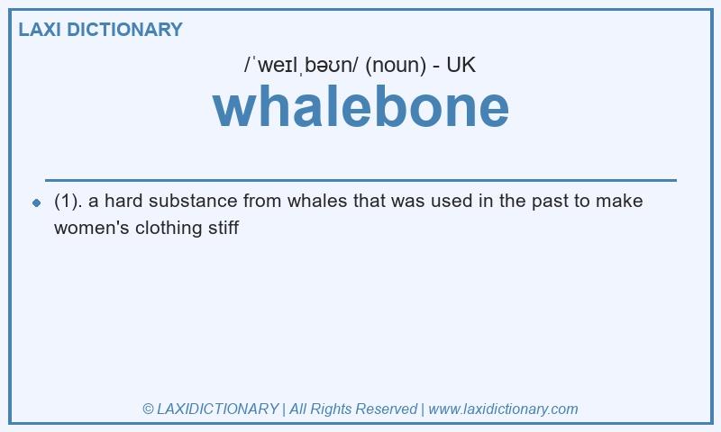 Definition whalebone in British English