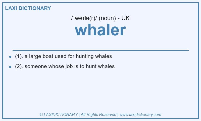 Definition whaler in British English