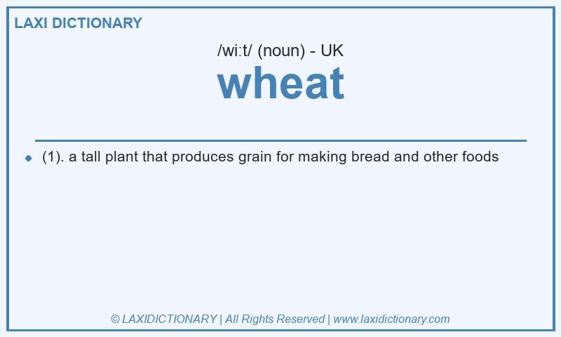 Definition wheat in British English