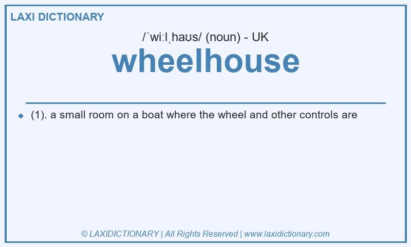 Definition wheelhouse in British English