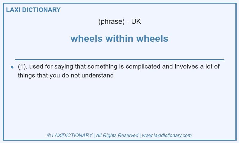 Definition wheels within wheels in British English