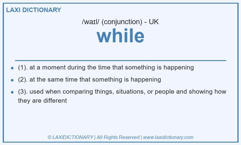 Definition while in British English