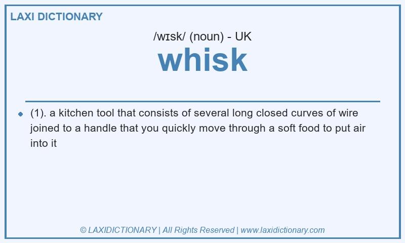 Definition whisk in British English