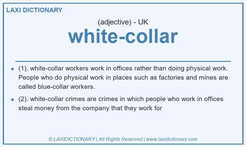 Definition white-collar in British English