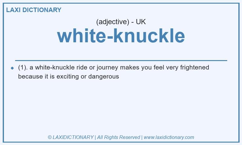 Definition white-knuckle in British English