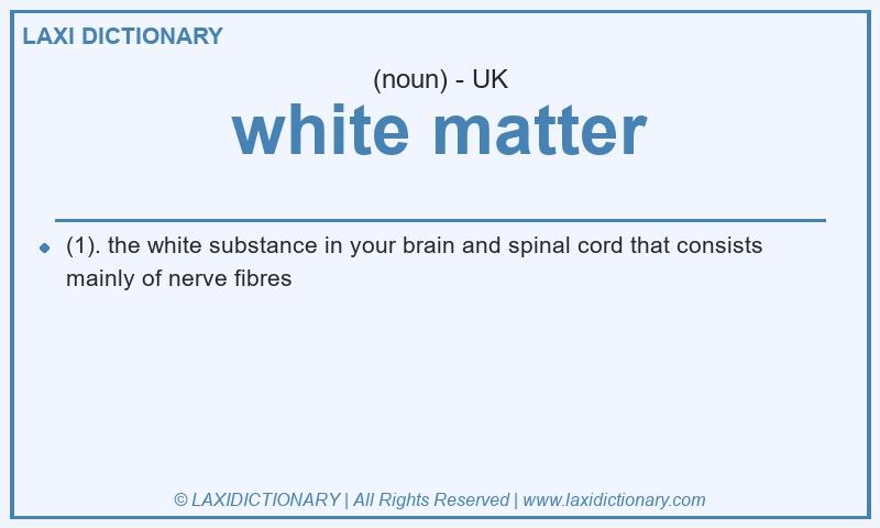 Definition white matter in British English