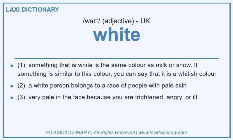 Definition white in British English