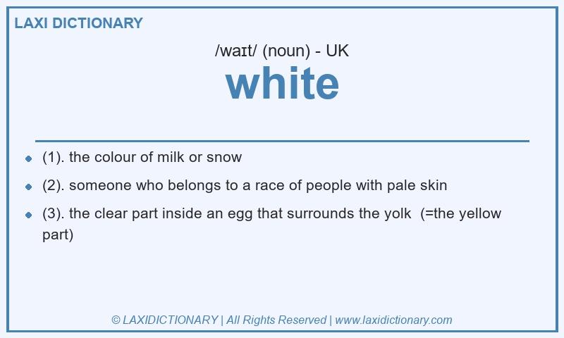 Definition white in British English