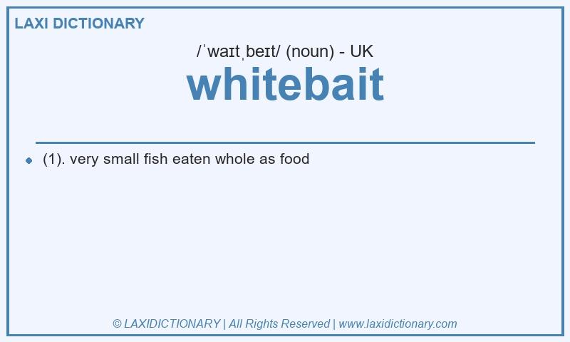 Definition whitebait in British English
