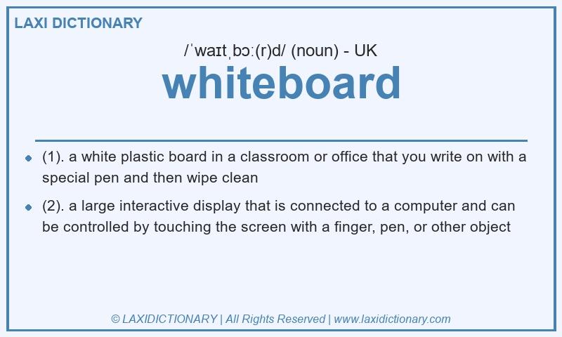 Definition whiteboard in British English
