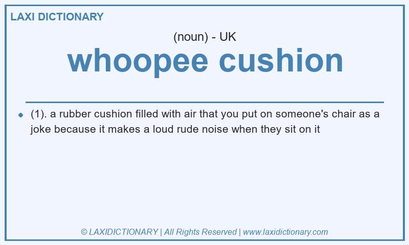 Definition whoopee cushion in British English