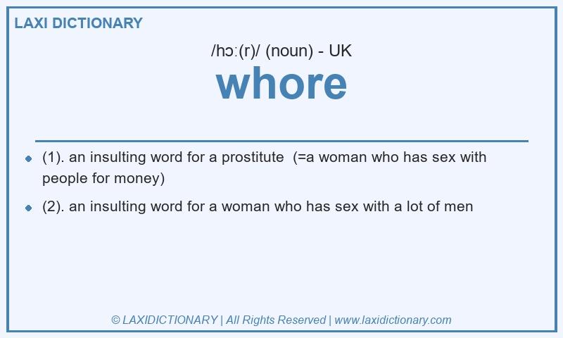 Definition whore in British English