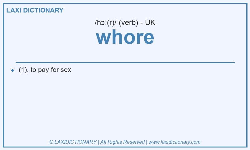 Definition whore in British English