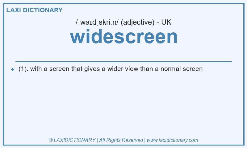 Definition widescreen in British English