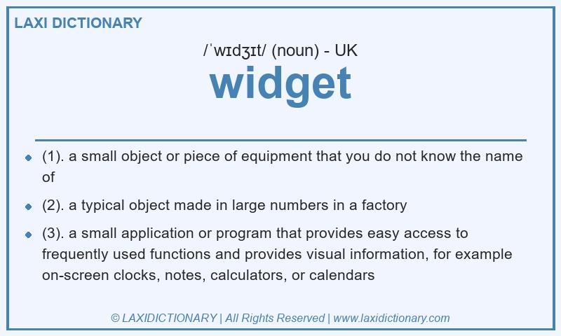 Definition widget in British English