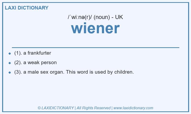 Definition wiener in British English