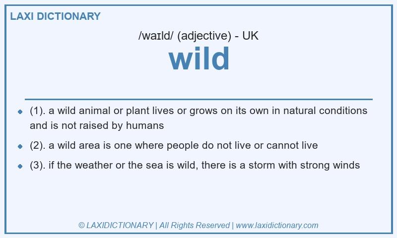 Definition wild in British English